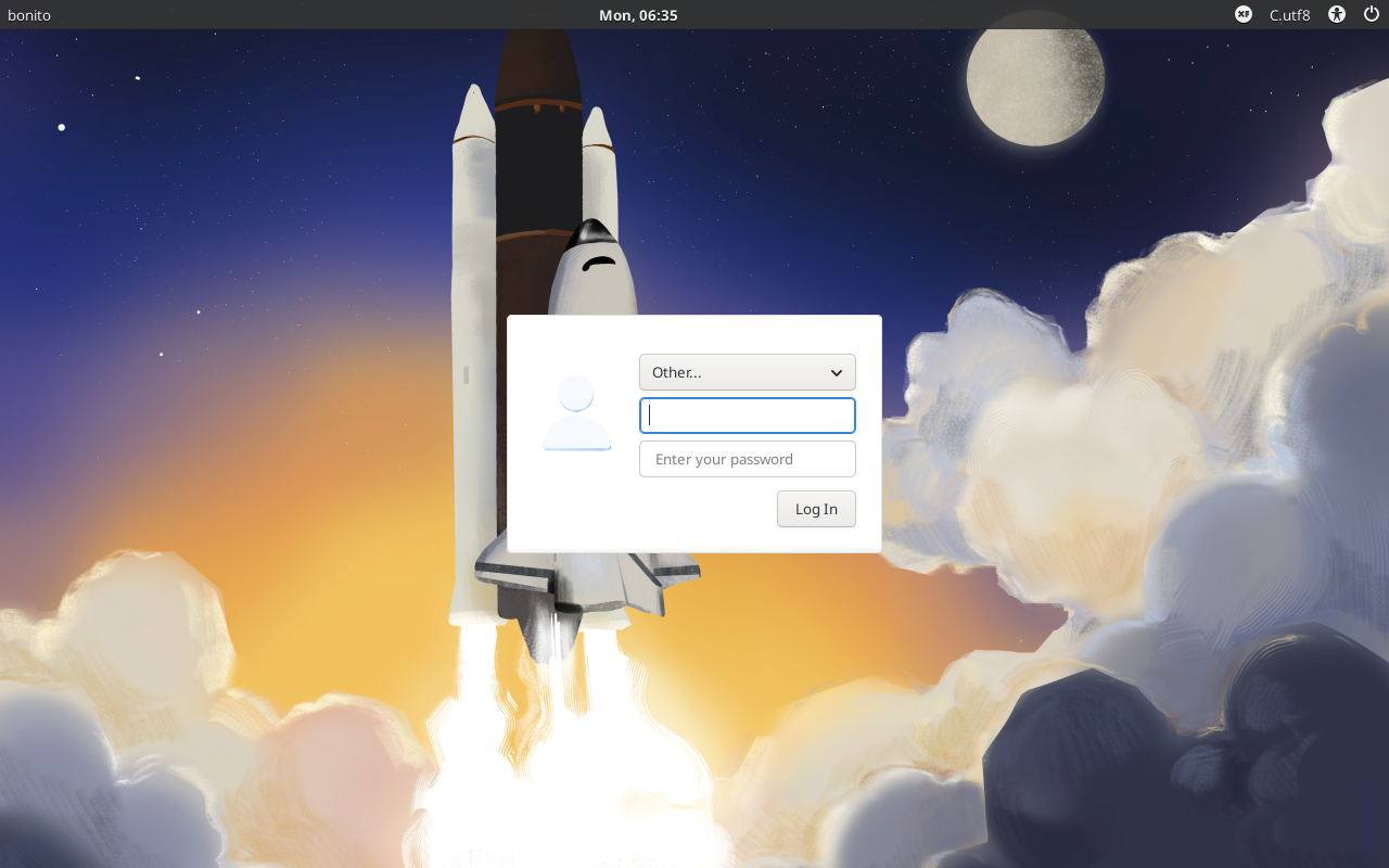 XFCE desktop on bonito